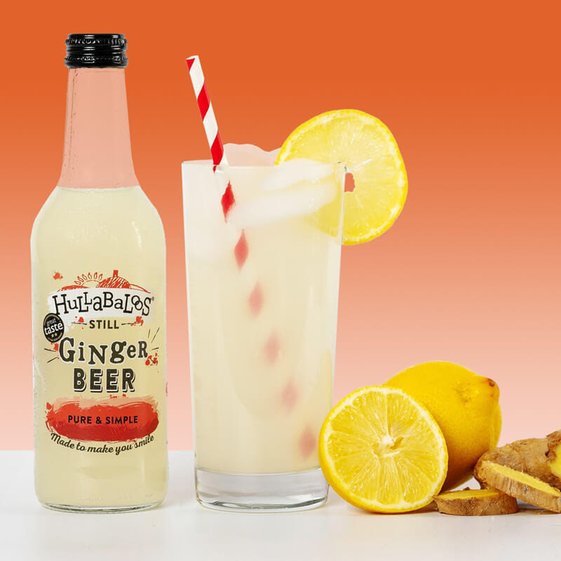 12 x 330ml Bottles of Hullabaloos Ginger Beer